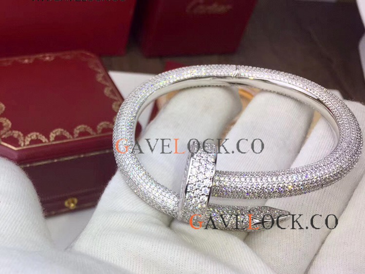 Copy Cartier Juste Un Clou Bracelet Men Iced Out Bracelet